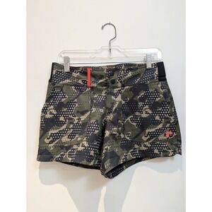 Krimson Klover Rory Camo Poly Blend Stretch Casual Shorts Trunks Womens Small